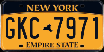 NY license plate GKC7971