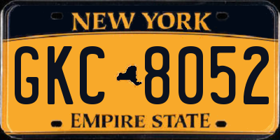 NY license plate GKC8052