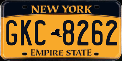 NY license plate GKC8262