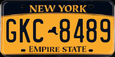 NY license plate GKC8489