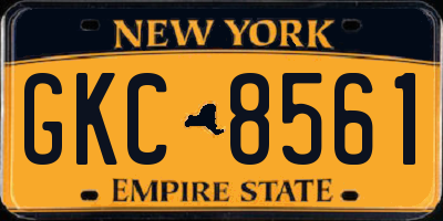 NY license plate GKC8561