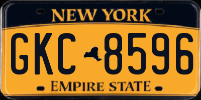 NY license plate GKC8596