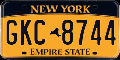 NY license plate GKC8744