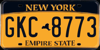 NY license plate GKC8773