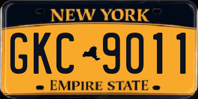 NY license plate GKC9011