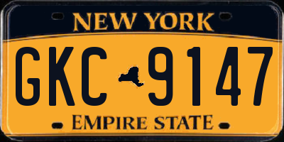 NY license plate GKC9147