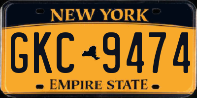 NY license plate GKC9474