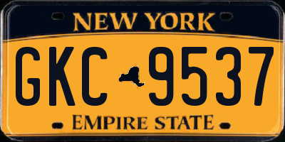 NY license plate GKC9537