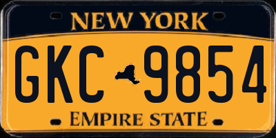 NY license plate GKC9854
