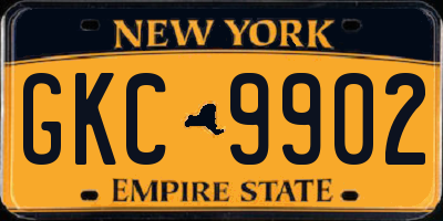 NY license plate GKC9902