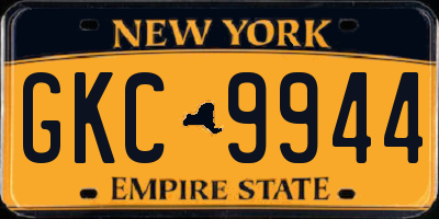 NY license plate GKC9944