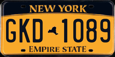 NY license plate GKD1089