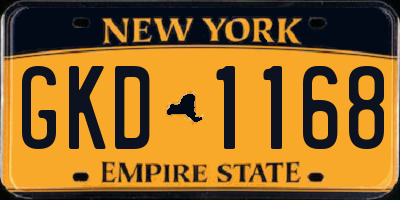 NY license plate GKD1168