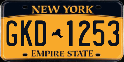 NY license plate GKD1253