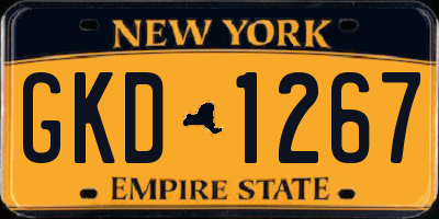 NY license plate GKD1267