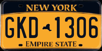 NY license plate GKD1306