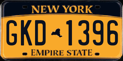 NY license plate GKD1396