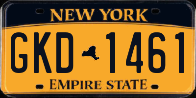 NY license plate GKD1461