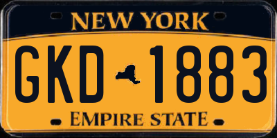 NY license plate GKD1883
