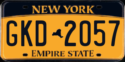 NY license plate GKD2057