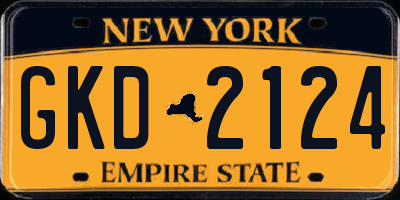 NY license plate GKD2124