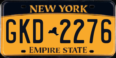 NY license plate GKD2276