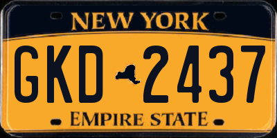 NY license plate GKD2437