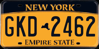 NY license plate GKD2462
