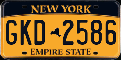NY license plate GKD2586