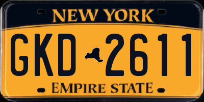 NY license plate GKD2611