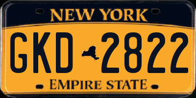 NY license plate GKD2822