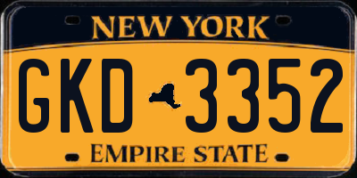 NY license plate GKD3352