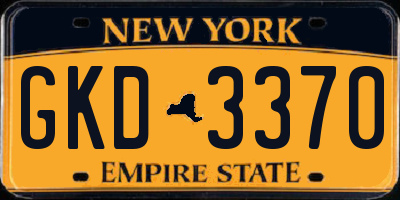 NY license plate GKD3370