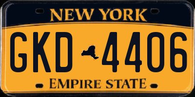 NY license plate GKD4406