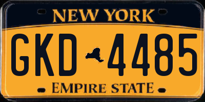 NY license plate GKD4485