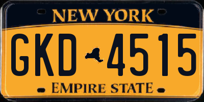 NY license plate GKD4515