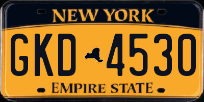 NY license plate GKD4530