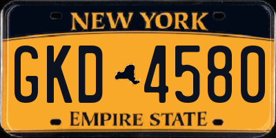 NY license plate GKD4580