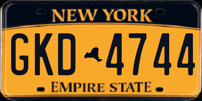 NY license plate GKD4744
