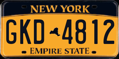 NY license plate GKD4812