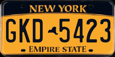 NY license plate GKD5423
