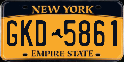NY license plate GKD5861
