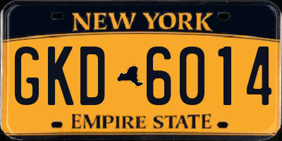 NY license plate GKD6014