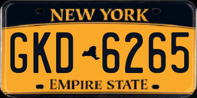 NY license plate GKD6265