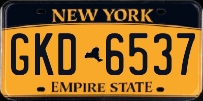 NY license plate GKD6537
