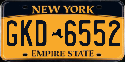 NY license plate GKD6552