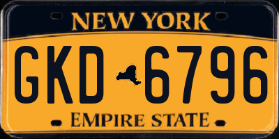 NY license plate GKD6796