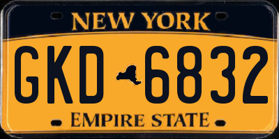 NY license plate GKD6832