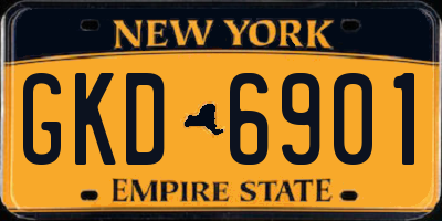 NY license plate GKD6901