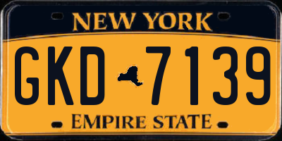 NY license plate GKD7139